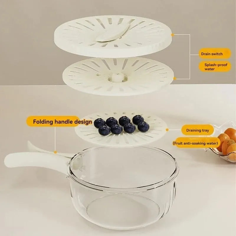 2 In 1 Drainer And Strainer Bowl || مصفاة ووعاء 2 في 1 - AllGoodzMart