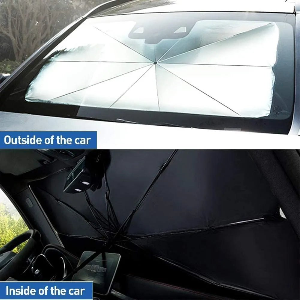 Car Windshield Sun Shade Umbrella || مظلة واقية من الشمس للزجاج الأمامي للسيارة - AllGoodzMart