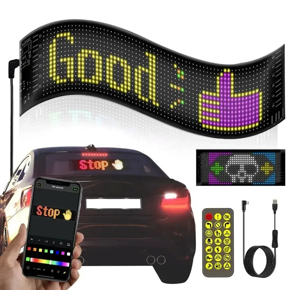 Flexible LED Display Screen For Car || شاشة عرض مرنة للسيارة - AllGoodzMart