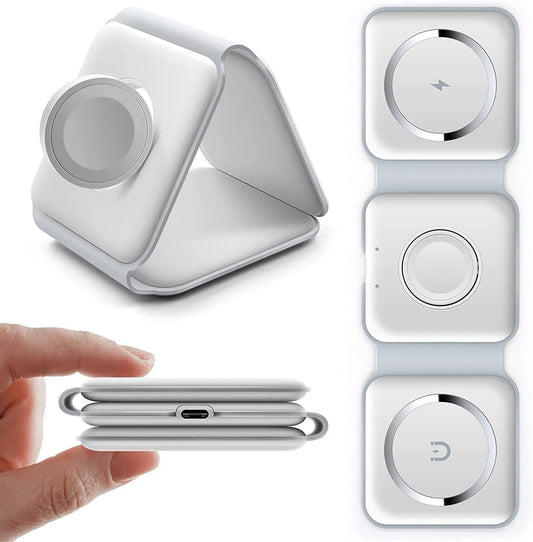 3 In 1 Wireless Folded Charging Pad || لوحة شحن لاسلكية قابلة للطي 3 في 1 - AllGoodzMart