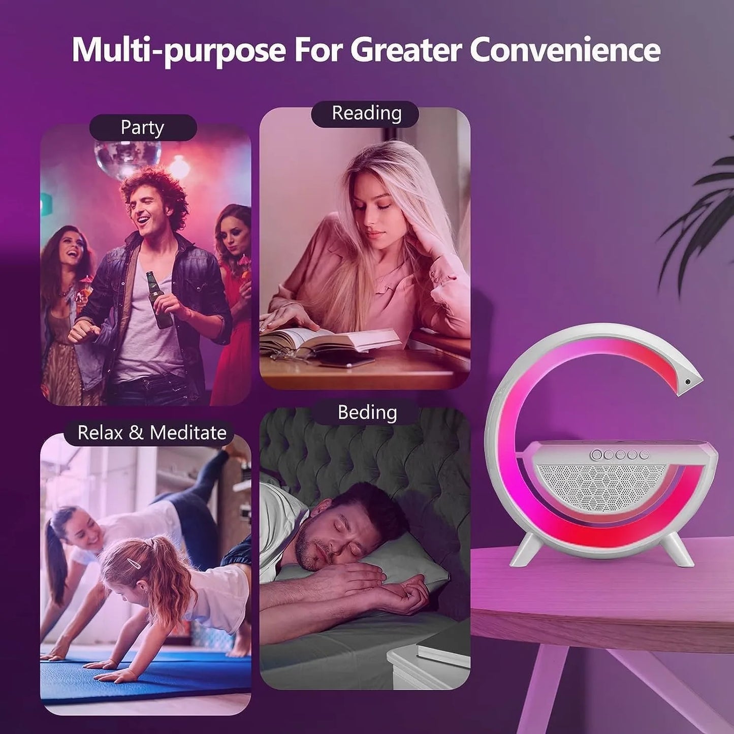 G-Shaped 3 in 1 Bluetooth Speaker with FM Radio || مكبر صوت بلوتوث 3 في 1 على شكل حرف G مع راديو - AllGoodzMart