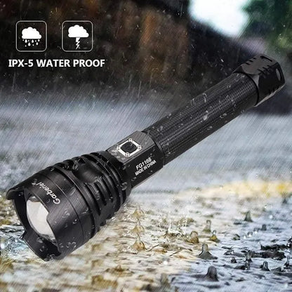 P90 LED Rechargeable Laser Flashlight || مصباح يدوي ليزر قابل لإعادة الشحن P90 - AllGoodzMart