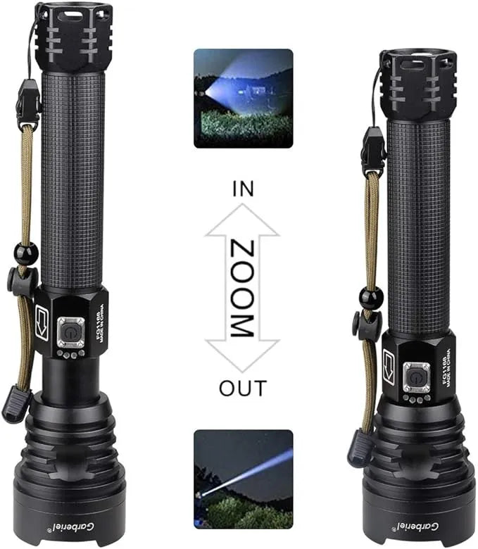 P90 LED Rechargeable Laser Flashlight || مصباح يدوي ليزر قابل لإعادة الشحن P90 - AllGoodzMart