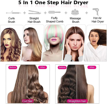 5 In 1 Hot Air Styler Curler Brush || فرشاة تجعيد الشعر بالهواء الساخن 5 في 1 - AllGoodzMart