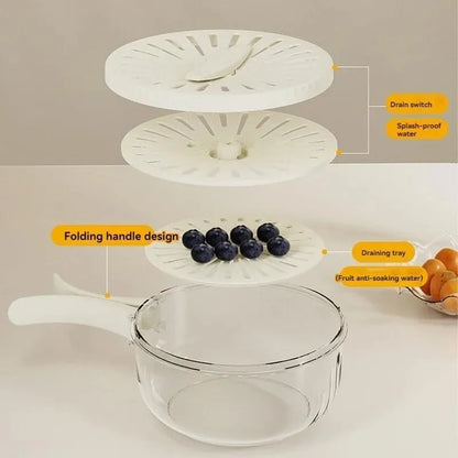 2 In 1 Drainer And Strainer Bowl || مصفاة ووعاء 2 في 1 - AllGoodzMart