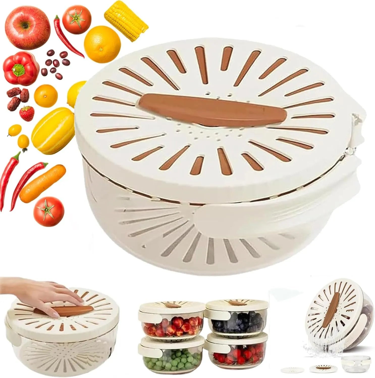 2 In 1 Drainer And Strainer Bowl || مصفاة ووعاء 2 في 1 - AllGoodzMart