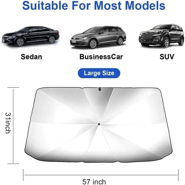 Car Windshield Sun Shade Umbrella || مظلة واقية من الشمس للزجاج الأمامي للسيارة - AllGoodzMart